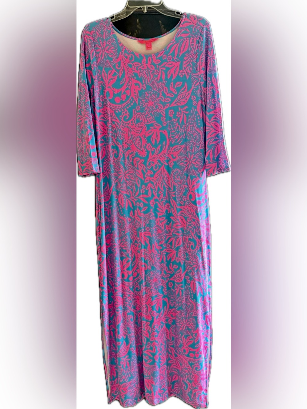 Lilly Pulitzer Maxi Dress — Casual Long Sleeve - L